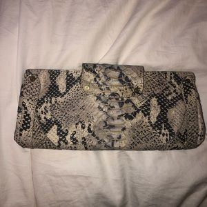 Snake skin clutch